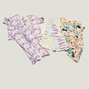 Girls' Size 5T Lot of 3 Summer Outfits / Play Sets - Tie-Dye & Character Prints